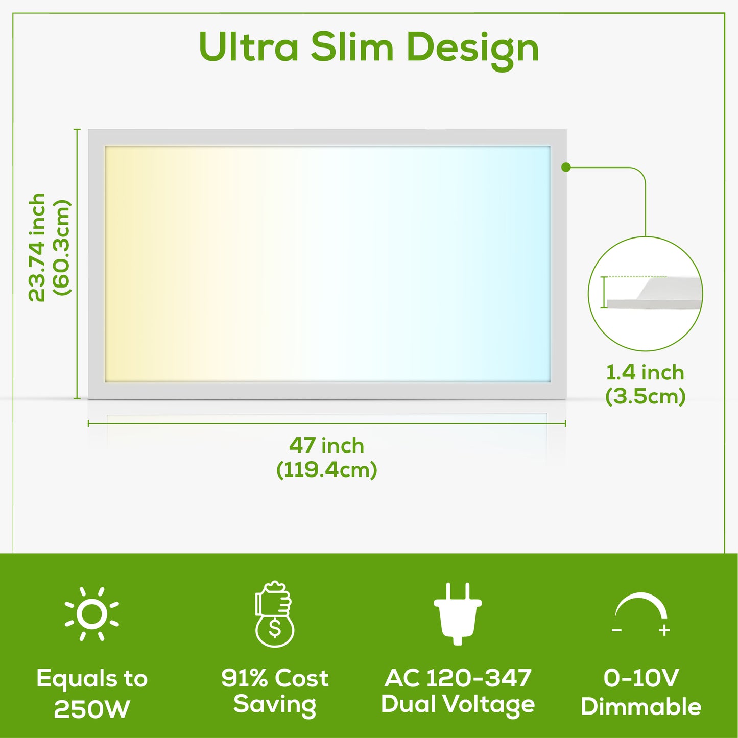 2x4 LED Flat Panel Light (4 Pack)