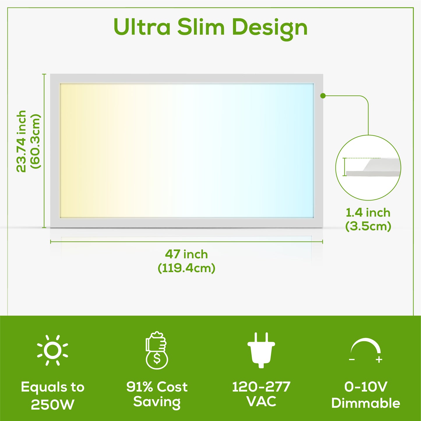 2x4 LED Flat Panel Light (2 Pack)